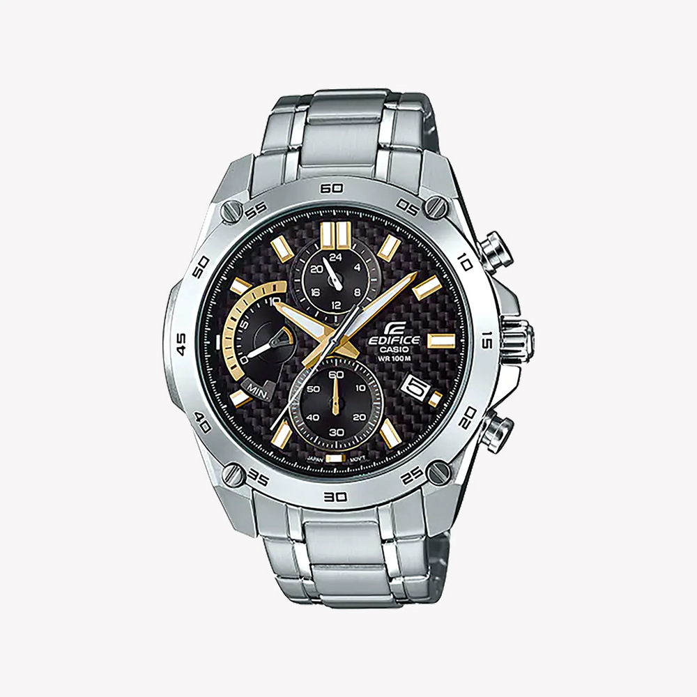Casio Edifice Efr-557cd-1a9vudf - Sporty Elegance For Every Occasion Men's Watch With Stainless Steel BAnd and Black Dial by i-watch