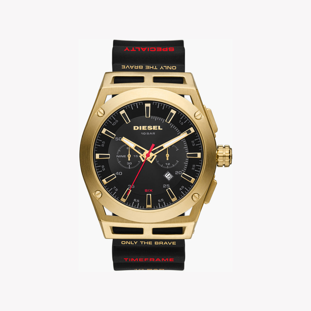 DIESEL DZ4546 ADVENTURE CHRONO - BOLD GOLD & BLACK MEN'S WATCH FOR EXPLORERS