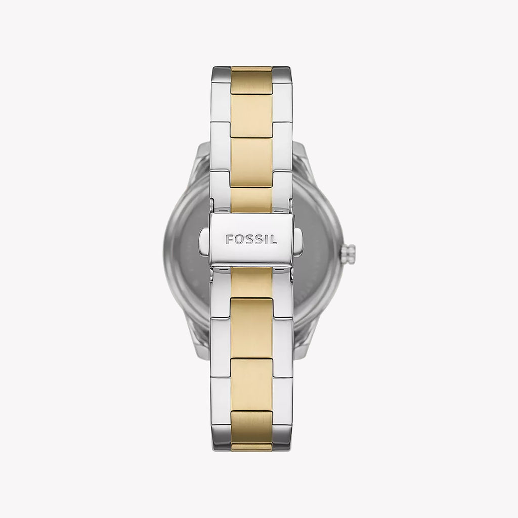 FOSSIL ES5107 TIMELESS ELEGANCE - SOPHISTICATED GOLD WOMEN'S WATCH with Silver Dial and Quartz Movement-i-Watch-3