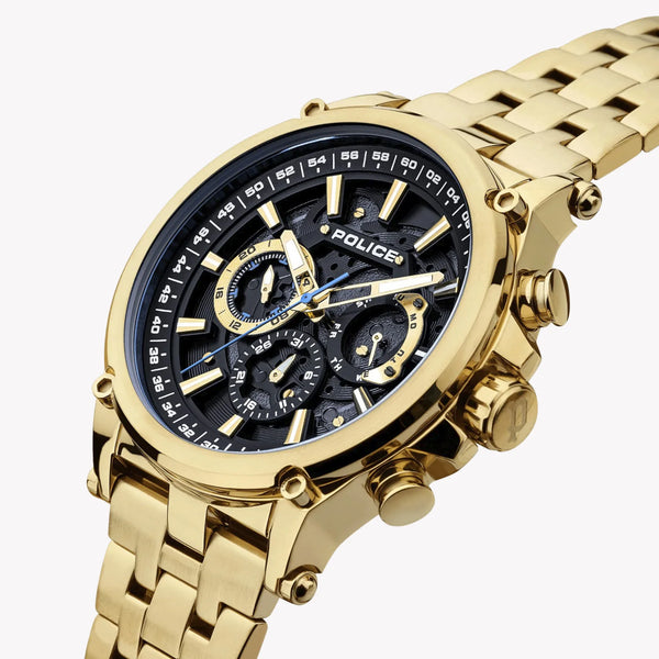 Police Men's Gold Watch, Blue Dial | Pewjk2110801 by i-watch