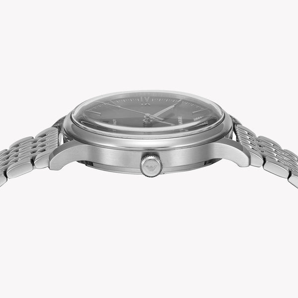 Emporio Armani Men's Silver Watch, Black Dial | Ar60081 by i-watch