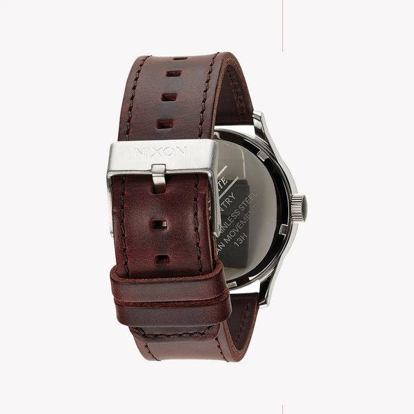 Nixon Men's Brown Leather Watch, Blue Dial | A105-1524 by i-watch