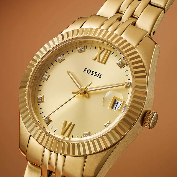 Fossil Women's Gold Stainless Steel Watch, Gold Dial | Es5338 by i-watch