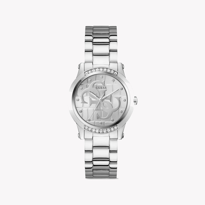 Guess Women's Silver Stainless Steel Watch, Silver Dial | Gw0861l1 by i-watch