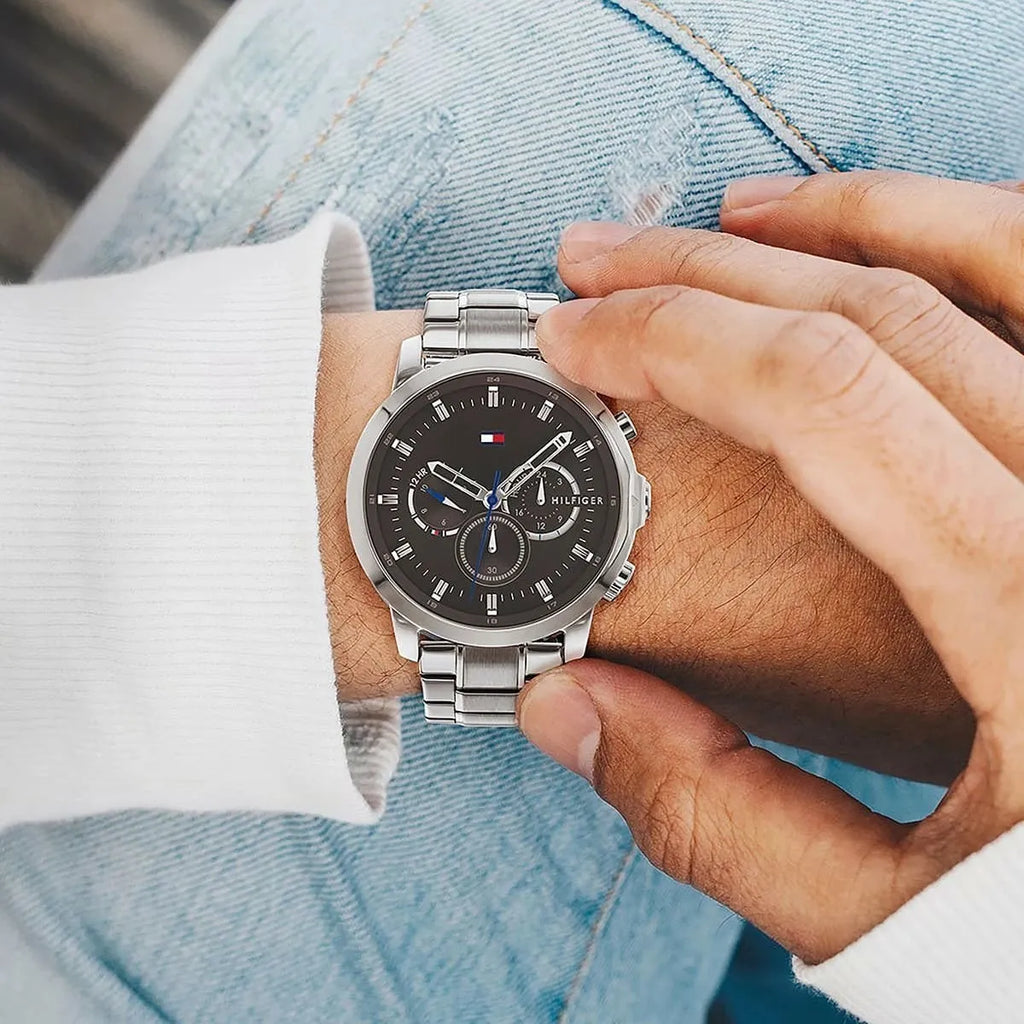 TOMMY HILFIGER 1673146 MENS WATCH - BOLD SILVER STYLE FOR MODERN LIVING-i-Watch-4
