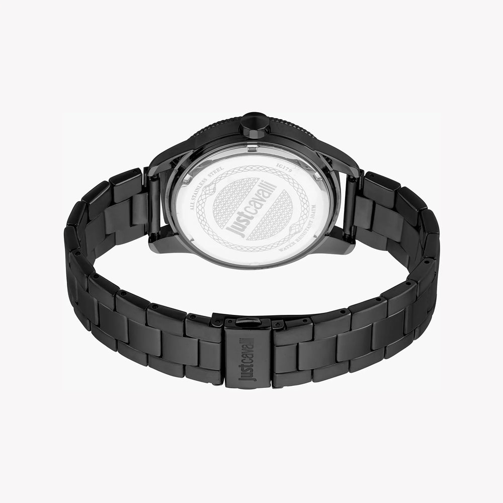 Just Cavalli Men's Black Stainless Steel Watch, Gray Dial | Jc1g179m0085 by i-watch