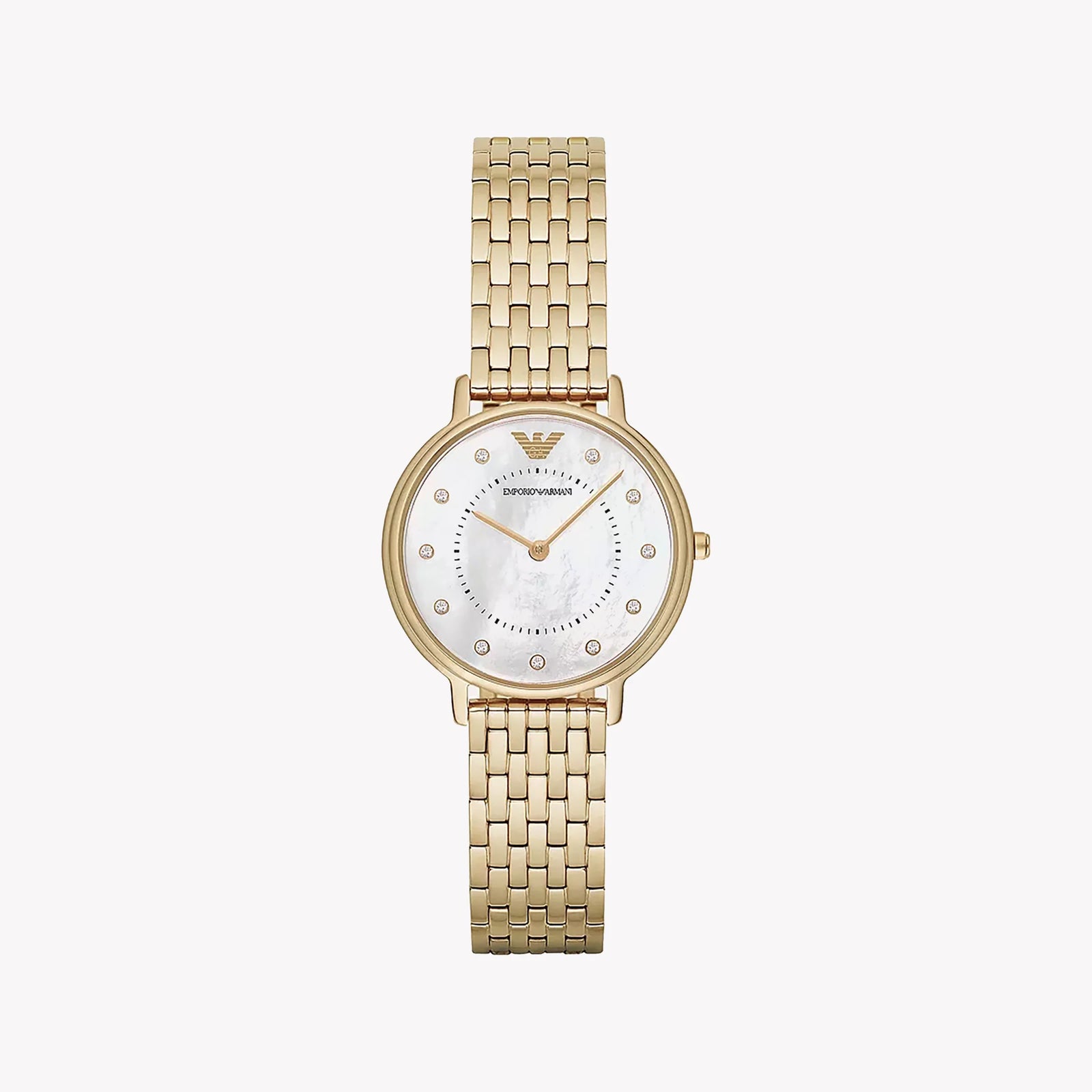 Emporio Armani Women's Gold Stainless Steel, White Dial | Ar11007 by i-watch