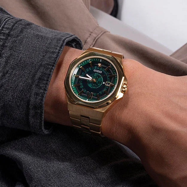 GUESS GW0573G2 BOLD GREEN DIAL - STYLISH GOLD TIMEPIECE FOR MODERN MEN-i-Watch-4