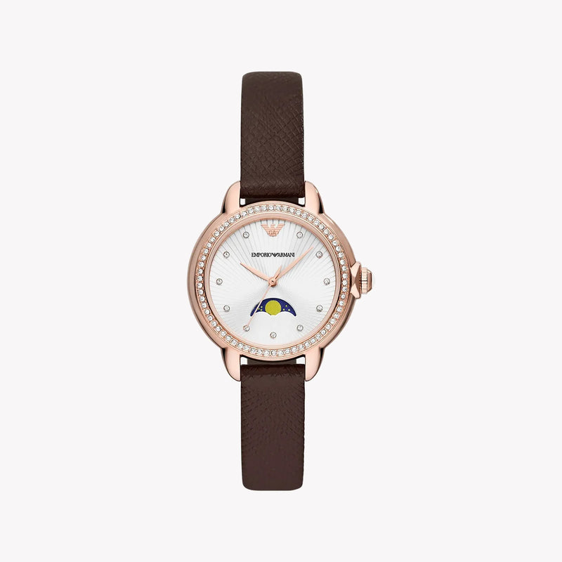 Emporio Armani Women's Rose Gold Watch, White Dial | Ar11568 by i-watch
