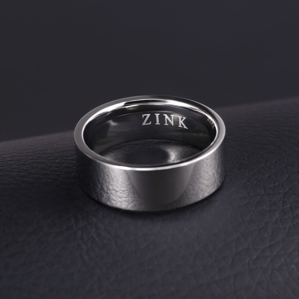 Zink Men's Silver Stainless Steel Ring | Zjrg007sp