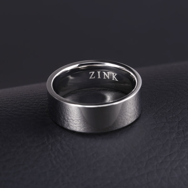 Zink Men's Silver Stainless Steel Ring | Zjrg007sp