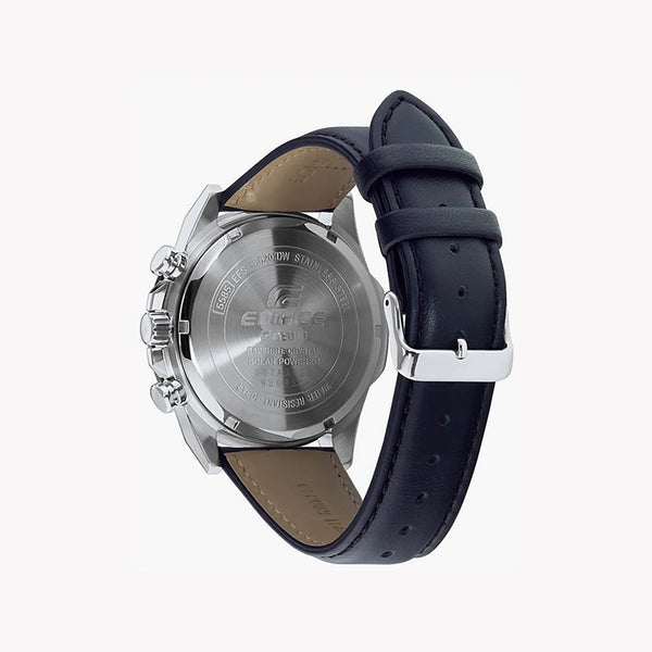 Casio Men's Stainless Steel Watch, Black Leather Strap | Efs-S620bl-1avuef by i-watch