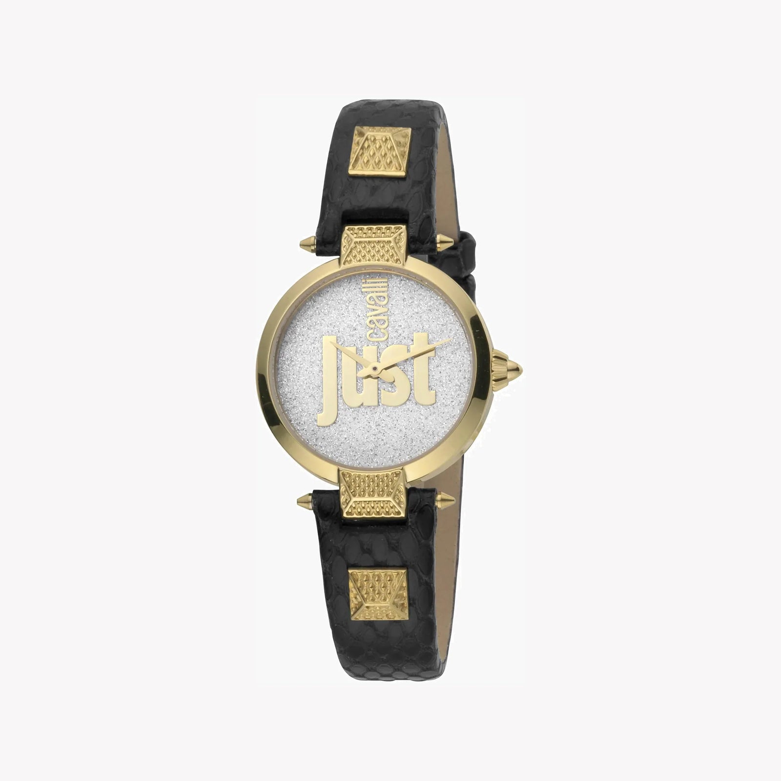 Just Cavalli Women's Black Leather Watch, Silver Dial | Jc1l076l0055 by i-watch