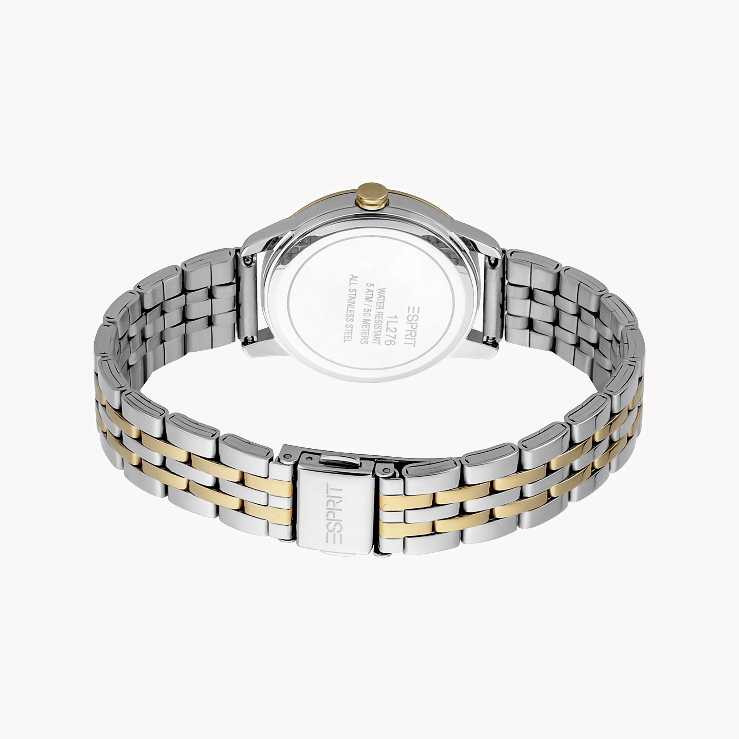 ESPRIT Women's Watch with Silver Stainless Steel Case and Silver & Gold Stainless Steel Band