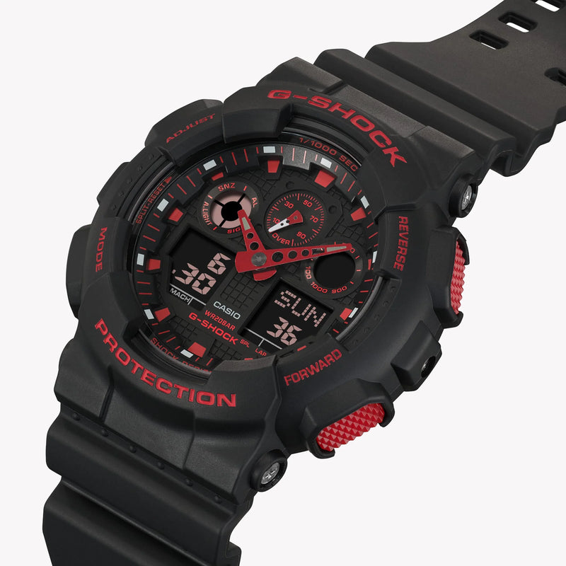 G-Shock Men's Black Resin Watch, Digital Display | Ga-100bnr-1adr by i-watch