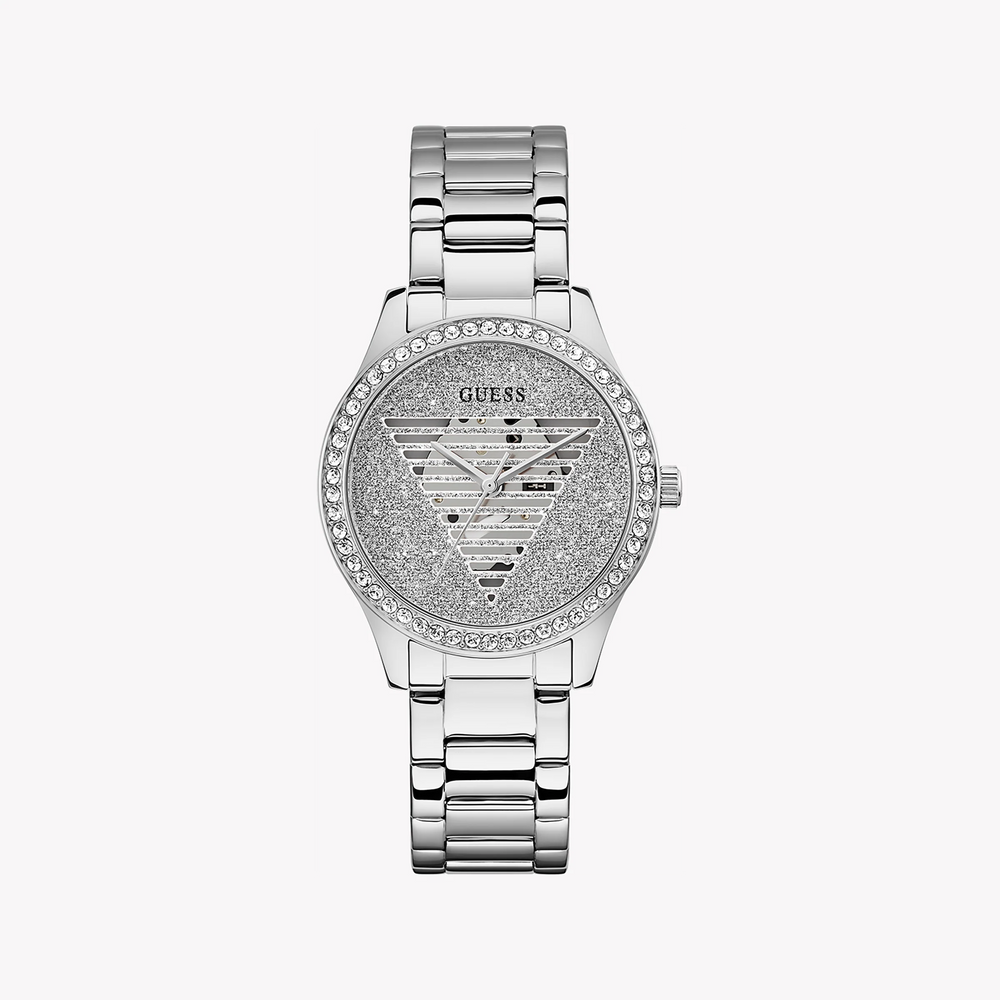 Guess Women's Silver Stainless Steel Watch, Silver Dial | Gw0605l1 by i-watch