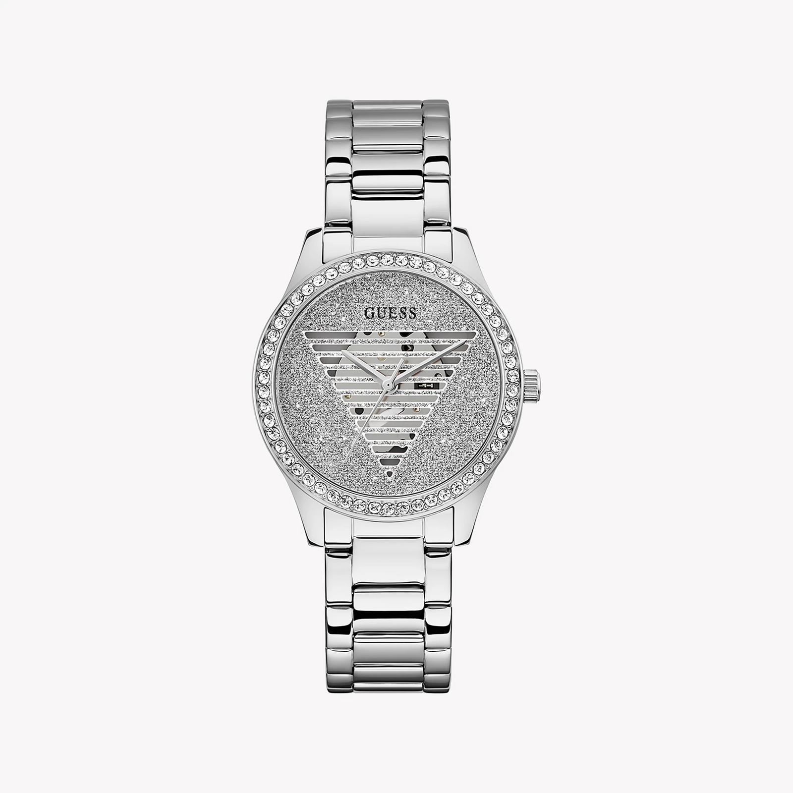 Guess Women's Silver Stainless Steel Watch, Silver Dial | Gw0605l1 by i-watch