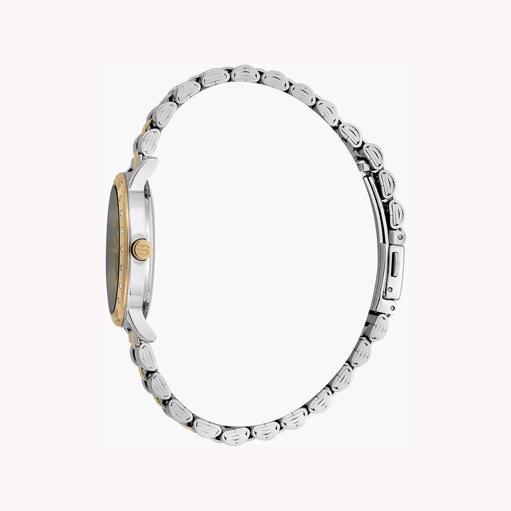 Esprit Women's Silver & Gold Watch, Black Dial | Es1l182m0045 by i-watch