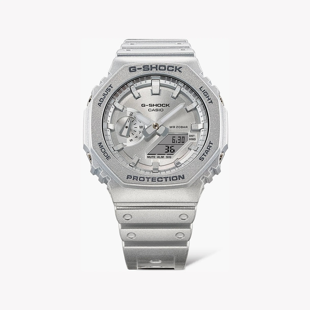 G-Shock Men's Silver Resin Watch, Sporty Style | Ga-2100ff-8adr by i-watch