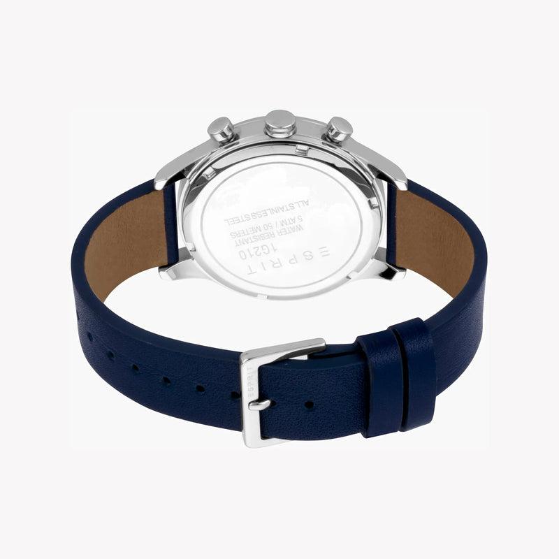 Esprit Men's Blue Leather Watch, Blue Dial | Es1g262m0085 by i-watch
