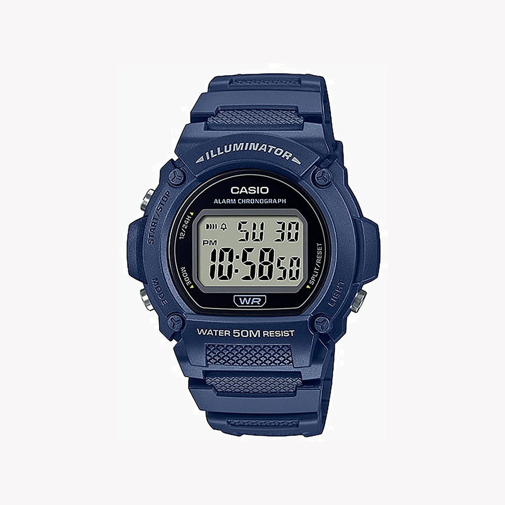Casio W-219h-2avdf Bold Adventurer - Men's Sporty Watch With Blue Resin Band And Digital Display by i-watch