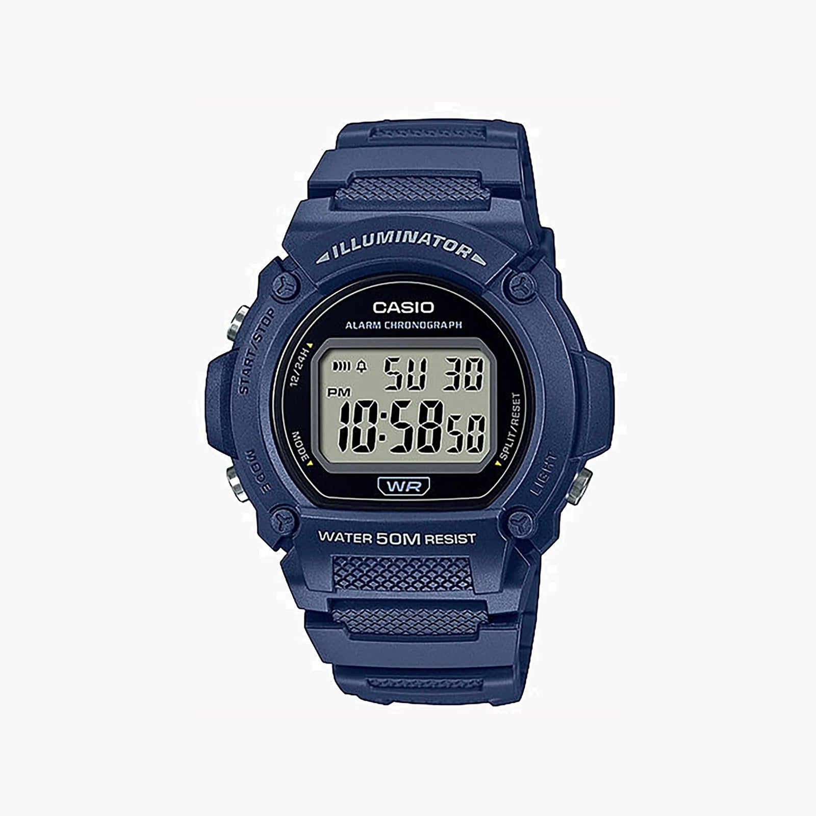 Casio W-219h-2avdf Bold Adventurer - Men's Sporty Watch With Blue Resin Band And Digital Display by i-watch