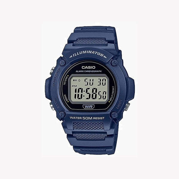 Casio W-219h-2avdf Bold Adventurer - Men's Sporty Watch With Blue Resin Band And Digital Display by i-watch