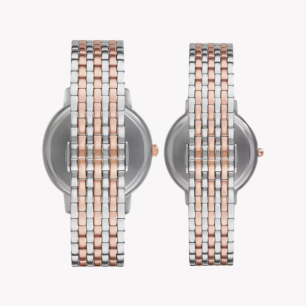 Emporio Armani Women's Silver/Gold Watch, White Dial | Ar90008 by i-watch
