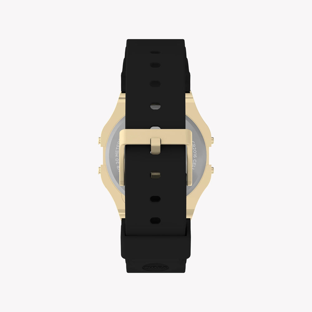 Timex Unisex Gold Tone Resin Strap, Black Lens | T80 by i-watch