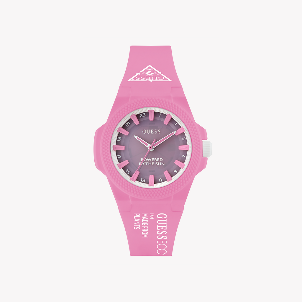 GUESS GW0587L3 - PLAYFUL PINK DREAM - Chic Women's Watch with Vibrant 40mm Case and Comfortable Band