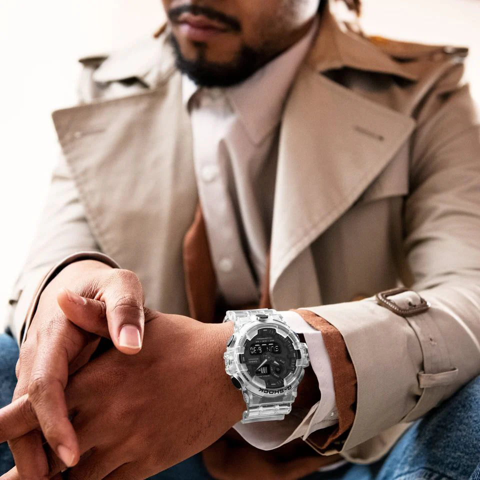 G-Shock Men's White Resin Watch, Digital Dial | Ga-700ske-7adr by i-watch
