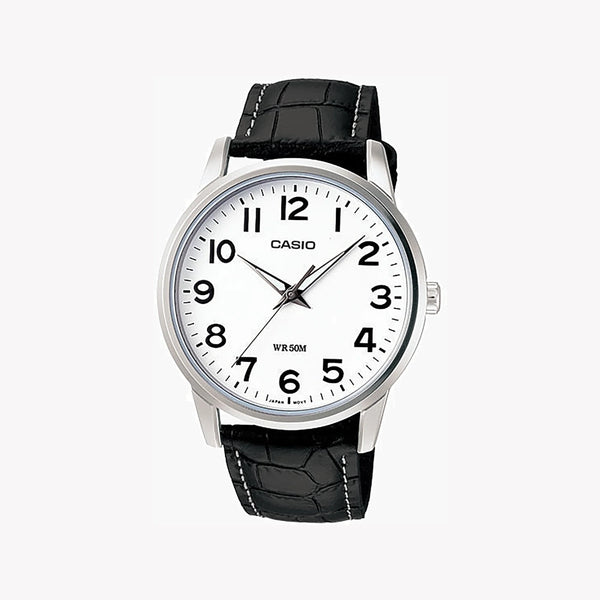 Timeless Elegance Men's Alloy Watch, Black Leather | Mtp-1303l-7bvdf by i-watch