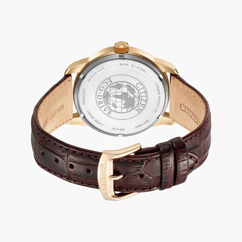 Citizen Men's Gold Stainless Steel, Brown Leather | Bm8553-16a by i-watch