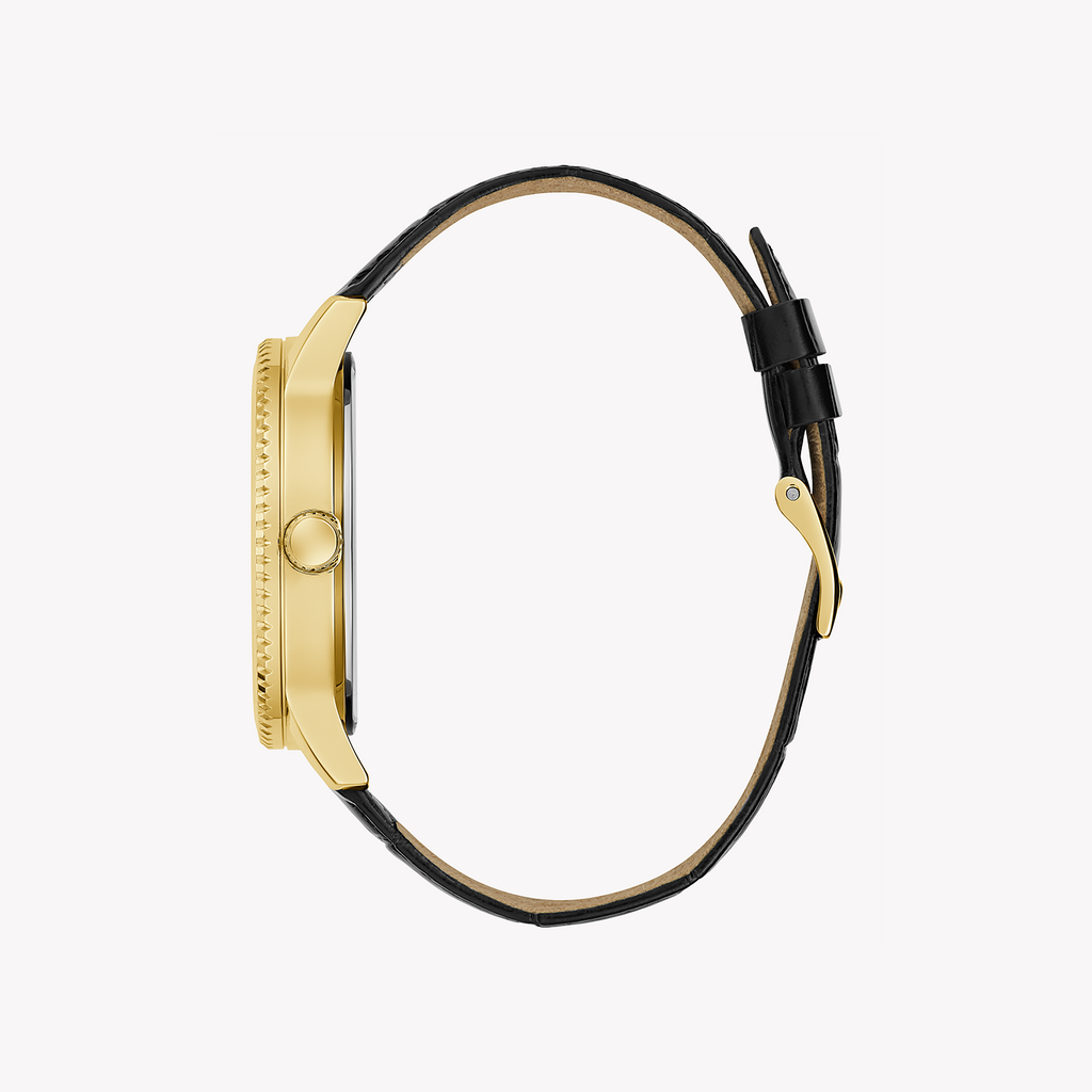 GUESS GW0566G1 BOLD ELEGANCE - MENS GOLD & BLACK LEATHER TIMEPIECE-i-Watch-2