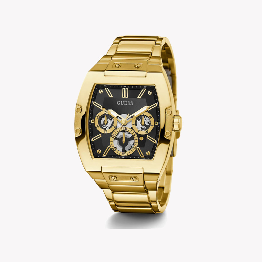 GUESS GW0456G1 BOLD ELEGANCE - MEN'S GOLD STAINLESS STEEL WATCH WITH BLACK DIAL-i-Watch-4