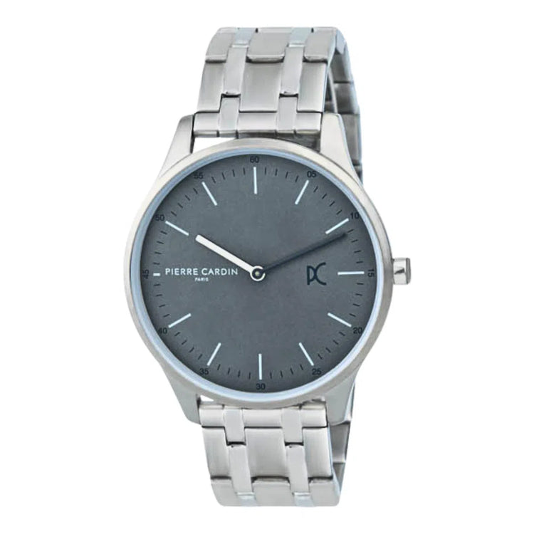 Pierre Cardin Men's Silver Stainless Steel Watch, Gray Dial | CBA.4011