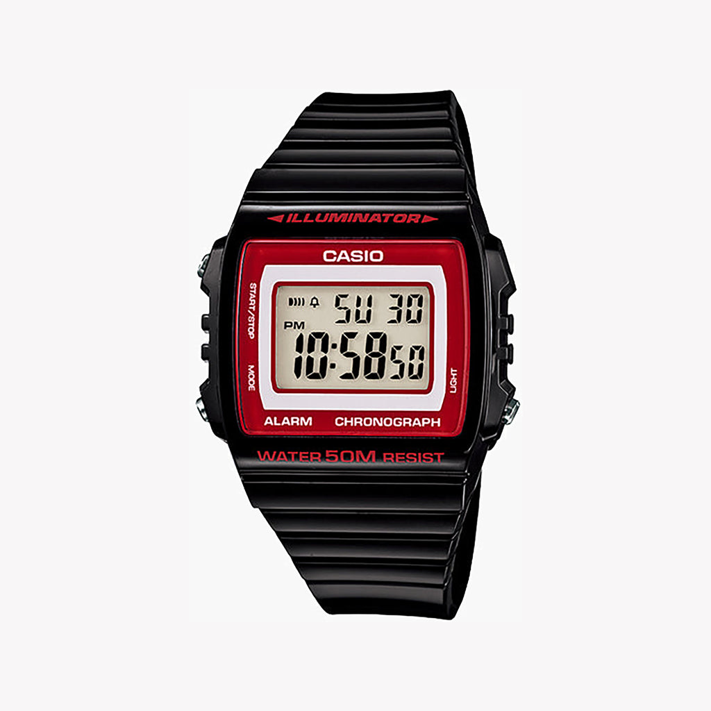 CASIO W-215H-1A2VDF - SPORTY SOPHISTICATION MEN'S WATCH WITH BLACK RESIN BAND AND DIGITAL DISPLAY