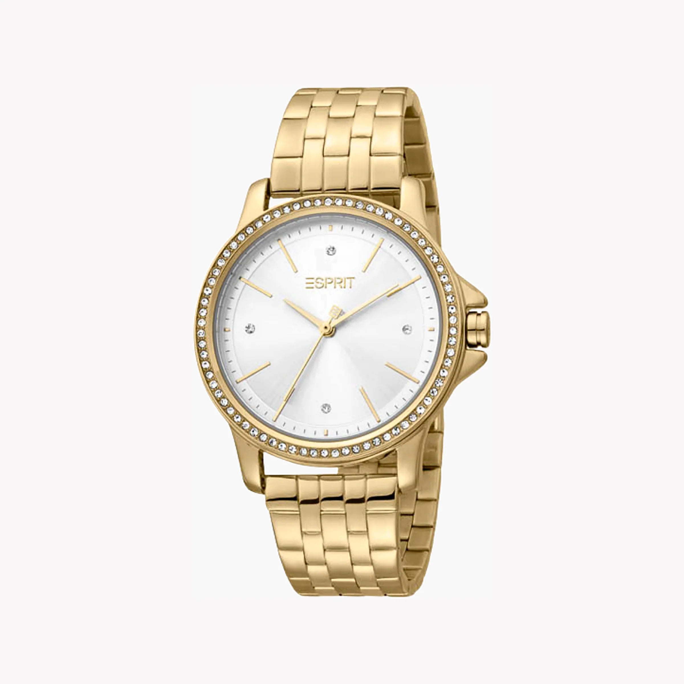 ESPRIT Women's Watch with Gold Stainless Steel Case and Gold Stainless Steel Band