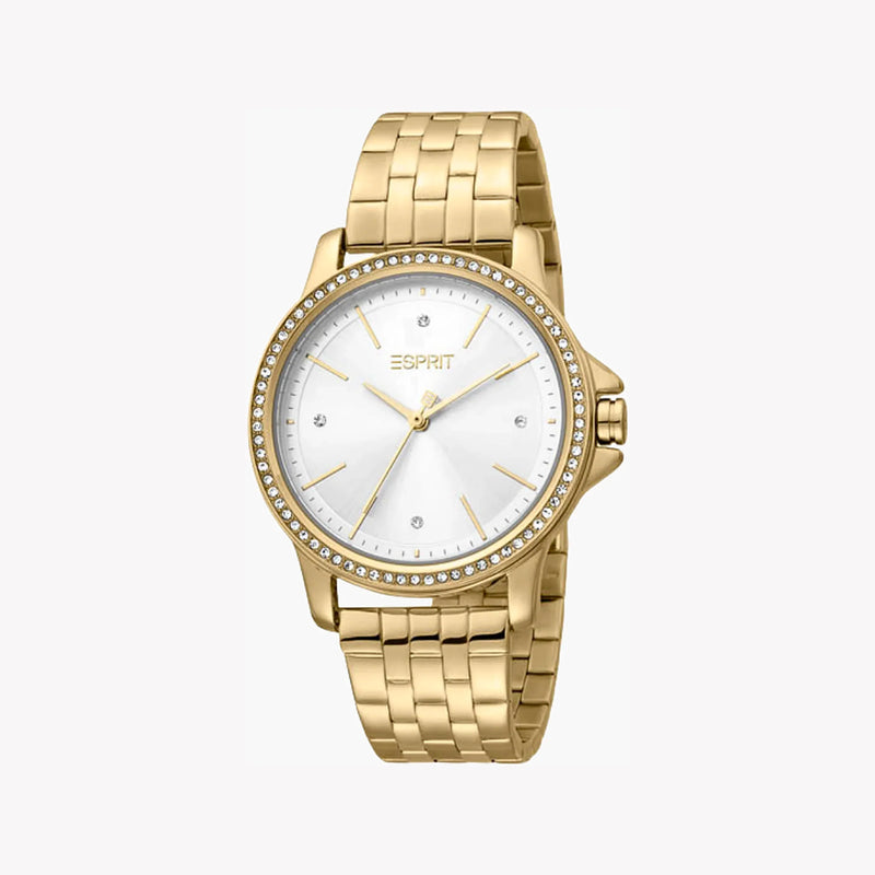 Esprit Women's Gold Stainless Steel Watch, Silver Dial | ES1L143M1065 by i-watch