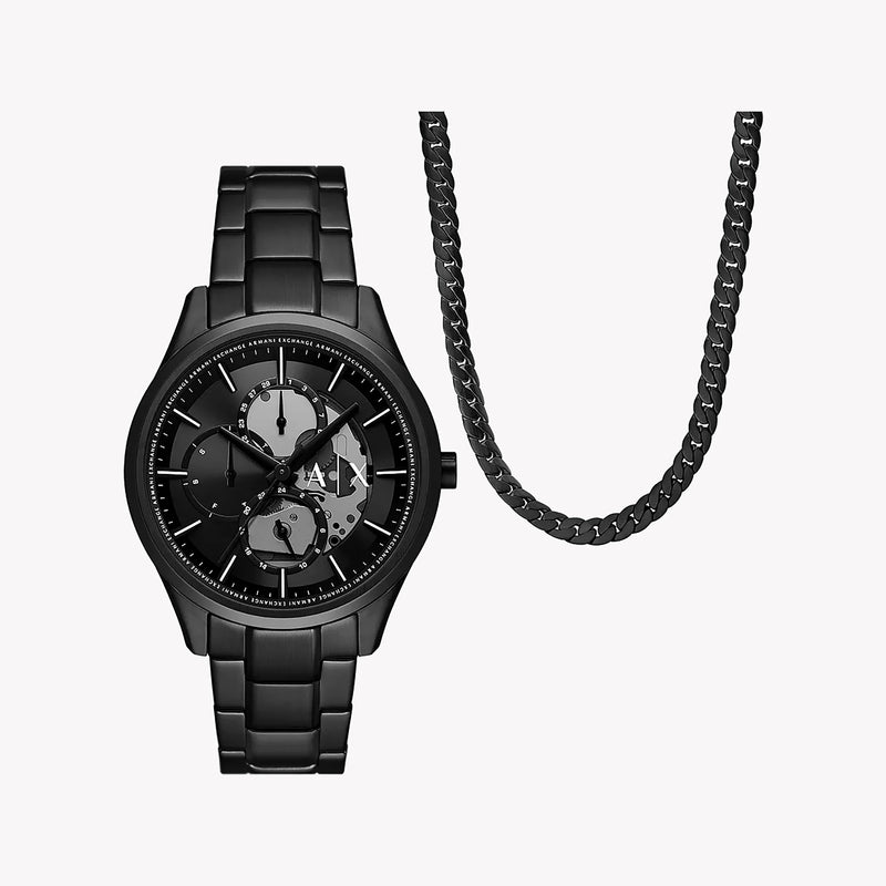 A|X Armani Exchange Men's Black Stainless Steel Watch | Ax7160set by i-watch