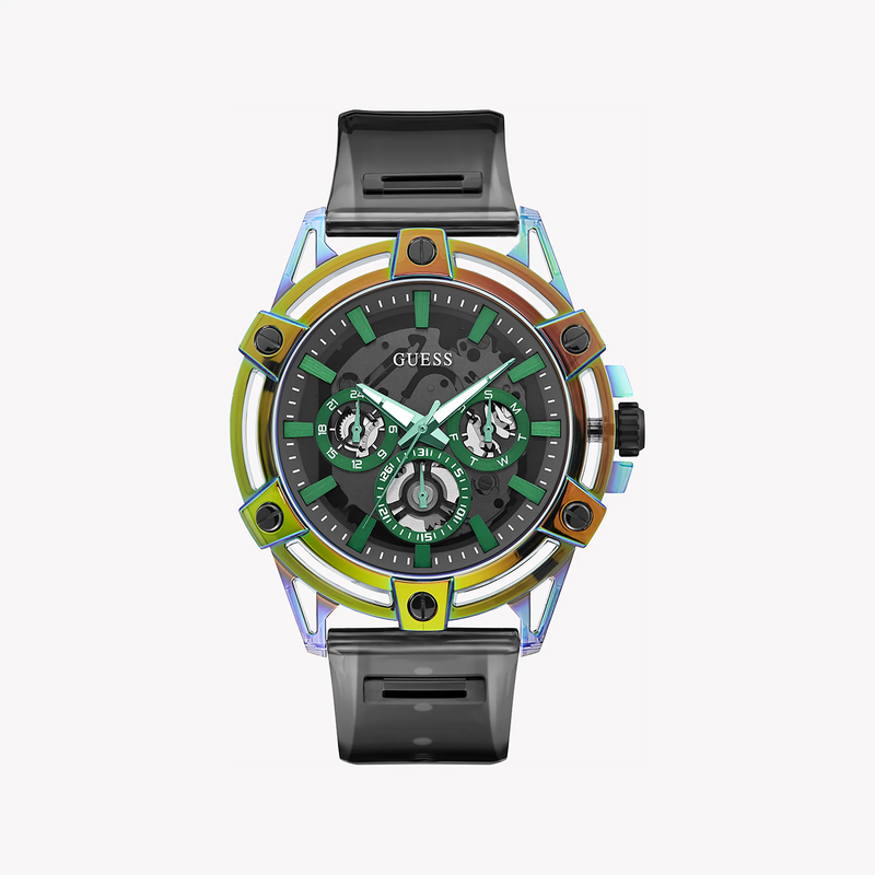 Guess Men's Black Silicone Watch, Nylon Case | Gw0806g5 by i-watch