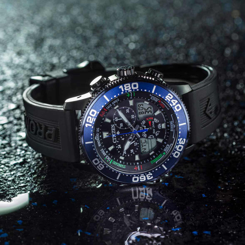 CITIZEN JR4065-09E BLACK ADVENTURE - ECO-DRIVE MEN'S WATCH WITH YACHT TIMER & 20 ATM WATER RESISTANCE-i-Watch-5