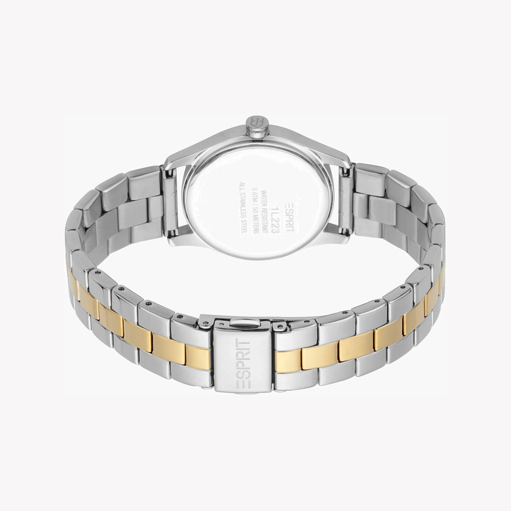ESPRIT Women's Watch with Silver Stainless Steel Case and Silver & Gold Stainless Steel Band-i-Watch-4