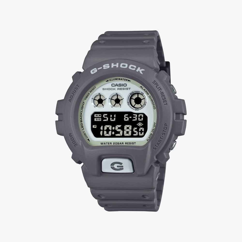 G-Shock Men's Gray Resin Watch, Shock Resistant | Dw-6900hd-8dr by i-watch