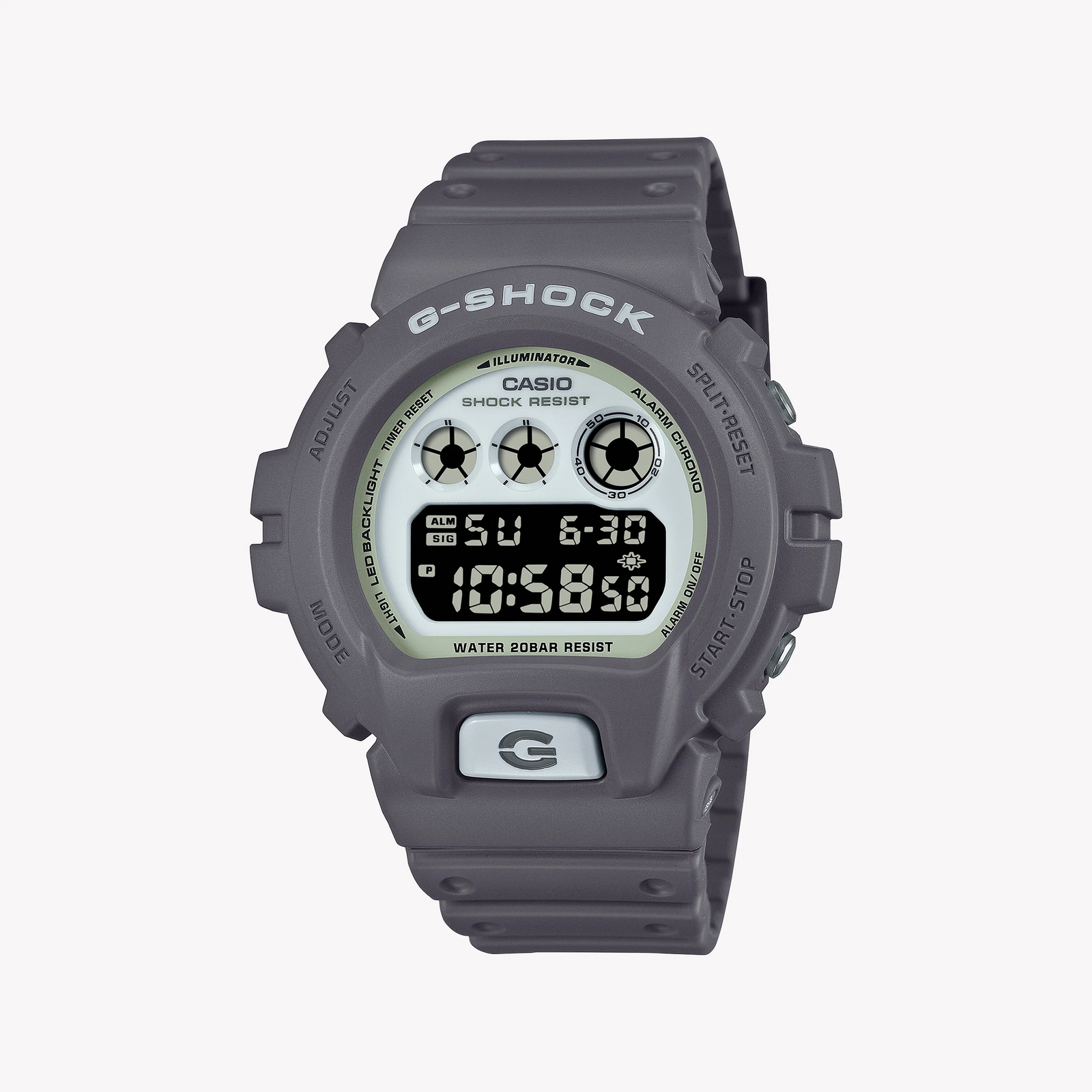 G-Shock Men's Gray Resin Watch, Shock Resistant | Dw-6900hd-8dr by i-watch