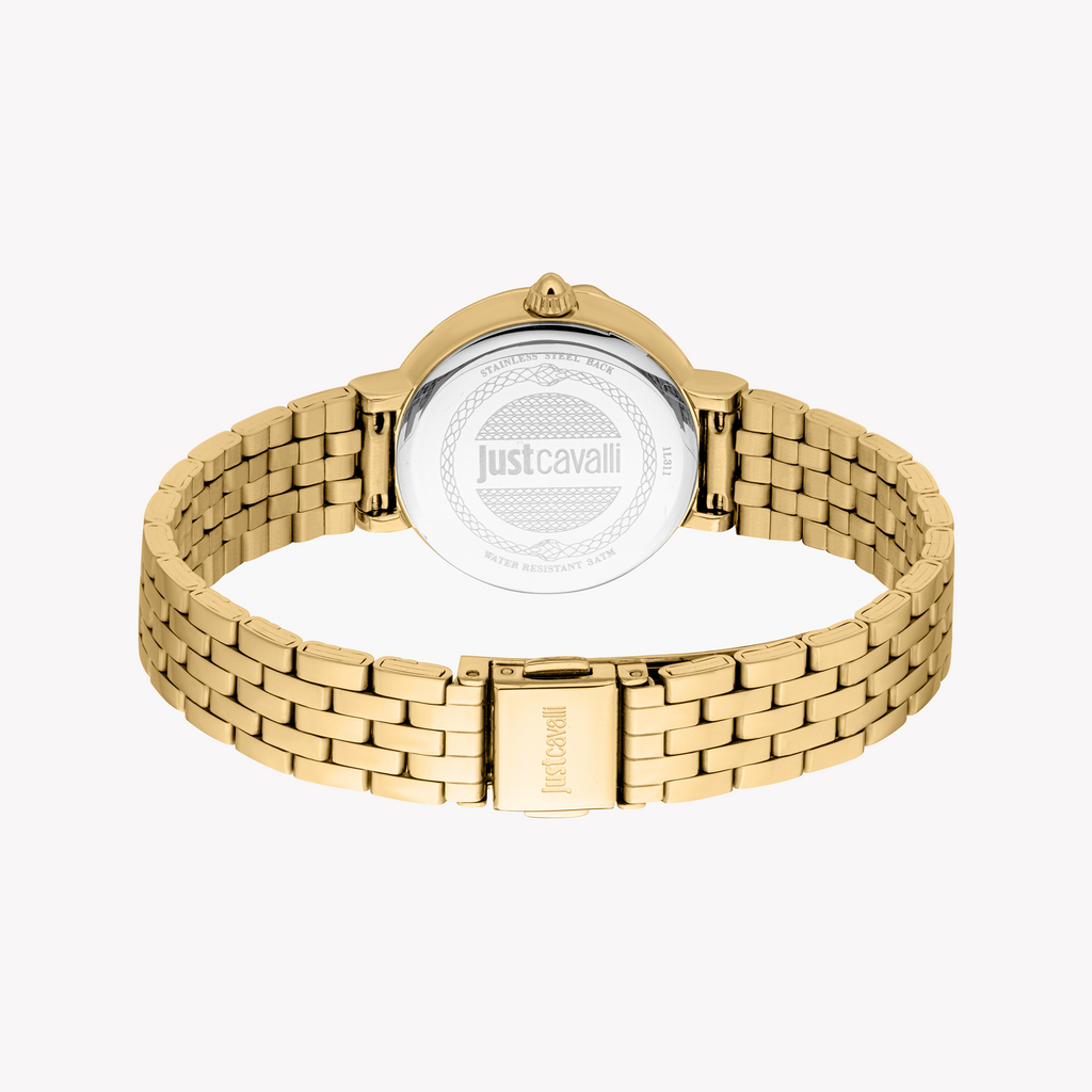JUST CAVALLI JC1L311M0025 - RADIANT ELEGANCE WOMEN'S WATCH WITH GOLD & WHITE MOTHER-OF-PEARL DIAL-i-Watch-6