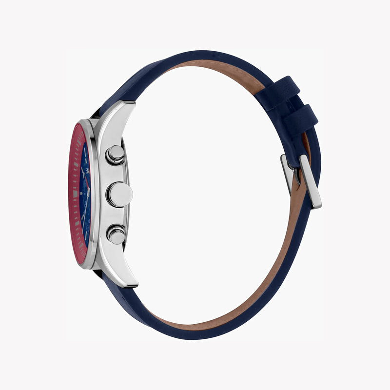 Esprit Men's Blue Leather Watch, Blue Dial | ES1G209L0025 by i-watch