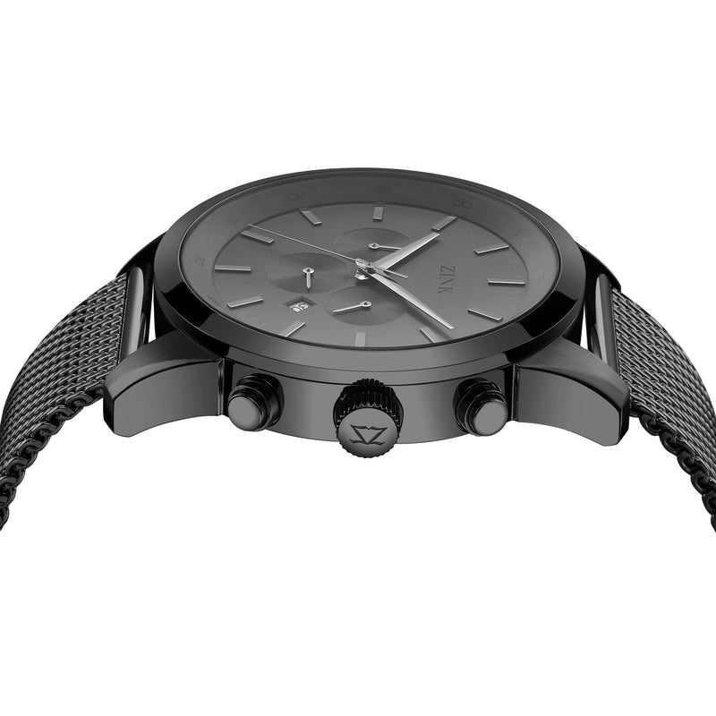 Zink Zk134g2ms-37 Black Elegance - Timeless Men's Stainless Steel Watch by i-watch