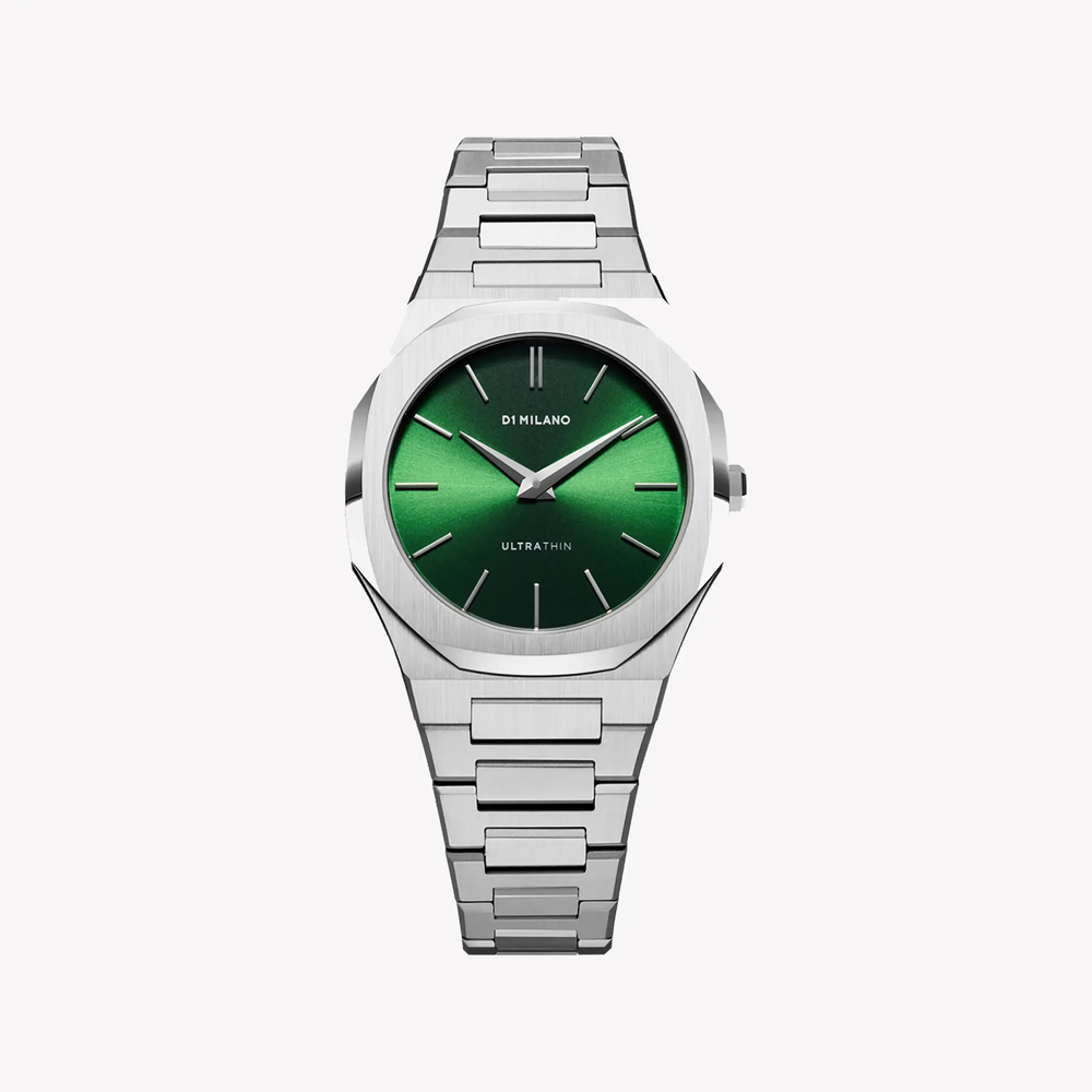 D1 Milano Women's Silver Watch, Dark Green Dial | D1-UTBL11 by i-watch
