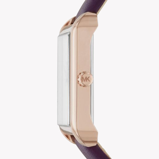 MICHAEL KORS MK2585 ROSE GOLD & PURPLE LEATHER - CHIC MODERN WOMEN'S WATCH-i-Watch-2